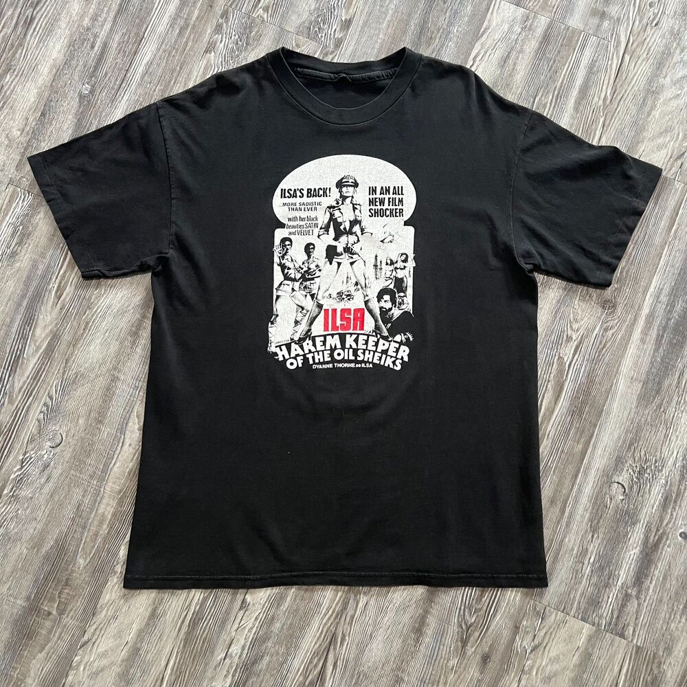 RARE Single Stitch ILSA Exploitation Movie Shirt Black Large